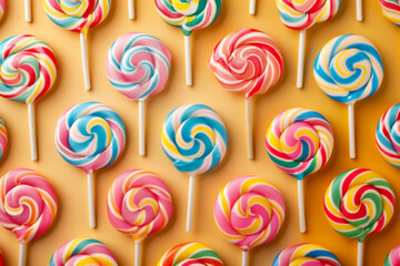 Fototapeta na wymiar Colorful lollipop pattern for background