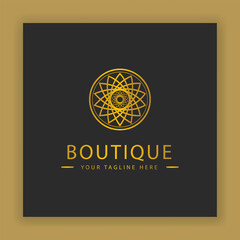 Creative boutique icon logo vector template