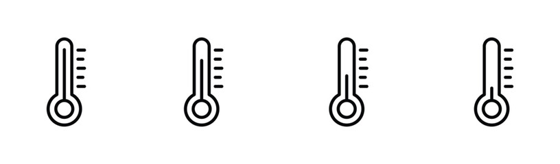 Thermometer Icon set Vector  - obrazy, fototapety, plakaty