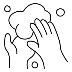 A colored design icon of hand wash

