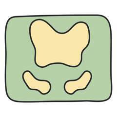 A flat design icon of weight scale 

