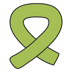 A beautiful design icon of awareness ribbon

