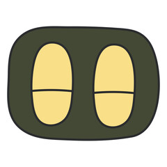 A flat design icon of weight scale 

