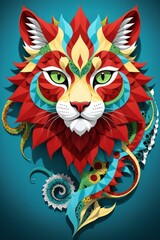 One Big Cat, Highly Detailed, Dynamic Angle, And Bright Colors That Create A Beautiful And Aesthetic Appearance.