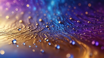 AI Generated Dark Water Surface with Varicolored Sparkles for Creative Use