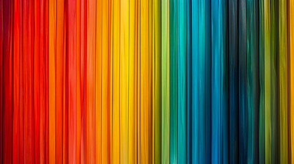 Colored Pencil Arrangement Close-up illustration of a row of colored pencils in various colors