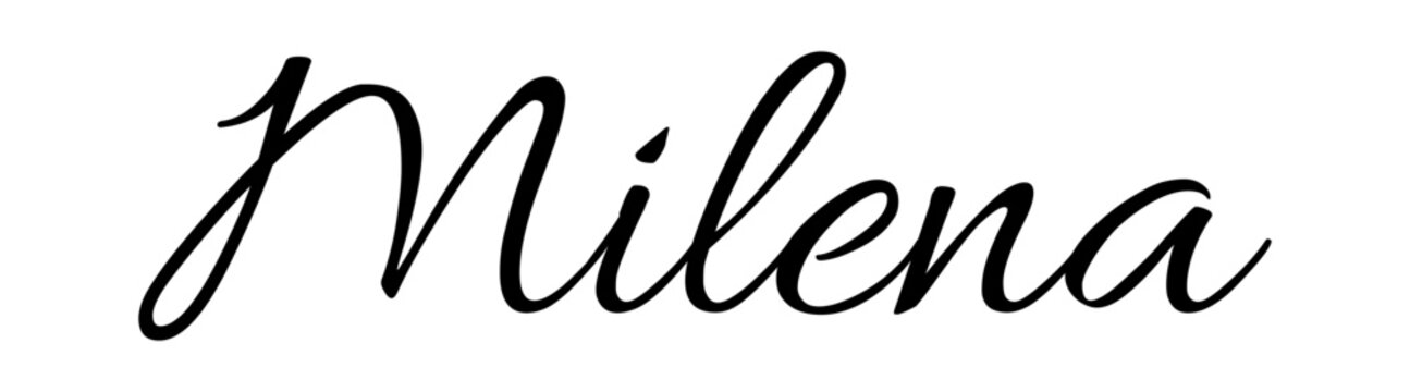 Milena - black color - name written - ideal for websites, presentations, greetings, banners, cards, t-shirt, sweatshirt, prints, cricut, silhouette, sublimation, tag