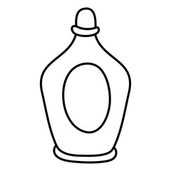 A linear design icon of perfume bottle

