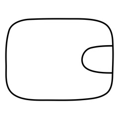 A colored design icon of wallet

