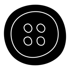 A trendy design icon of sewing button


