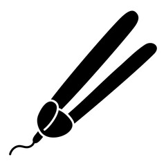 Perfect design icon of hair straightener

