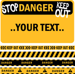 Warning sign prohibiting entry into danger zone.