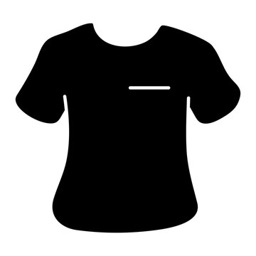 A colored design icon of t shirt

