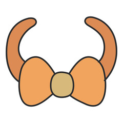 A flat design icon of headband

