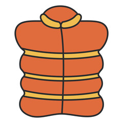Creative design icon of puffer jacket


