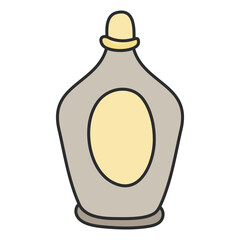 A flat design icon of perfume bottle

