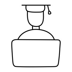 Modern design icon of graduate

