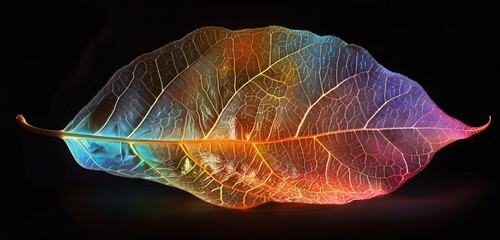 Vivid Leaf A Symphony of Light and Nature Generative AI