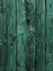 A striking backdrop made of weathered, emerald green wooden planks, featuring a distinctive grain pattern and natural imperfections. - obrazy, fototapety, plakaty