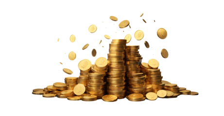 stacks of gold coins