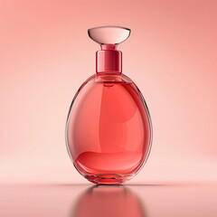 Red perfume bottle for product image