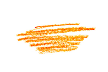A photo of an orange pencil stroke on a transparent background. This minimalist design can be used for illustrations, logos, brand graphics, and more.