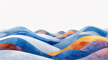 Colorful mountain range, abstract nature background, vibrant textured landscape design