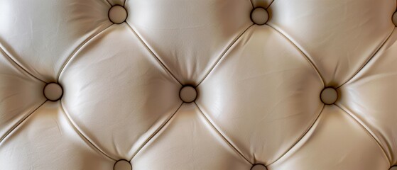 Elegant, diamond-patterned tufted upholstery in a soft, creamy hue creates a decadent, tactile backdrop with a timeless, luxury aesthetic.