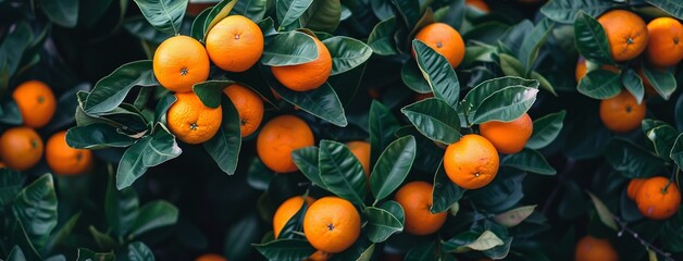 Vibrant Orchard A Bountiful Display of Fresh Oranges Generative AI - obrazy, fototapety, plakaty