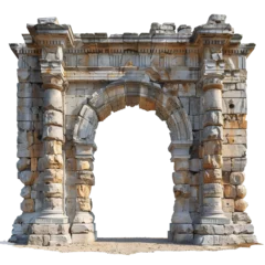Tuinposter Ancient Greek arch of triumph PNG. Ancient Greek architecture including he Doric order, the Ionic order, and the Corinthian order PNG © Divid