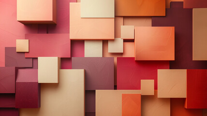 Abstract geometric square and cube shapes wallpaper design