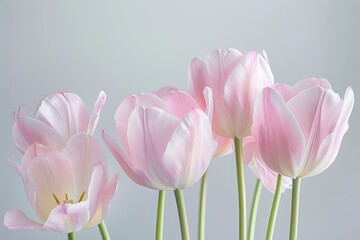 Naklejka premium Capture the essence of spring with this vibrant macro shot of blooming flowers in a garden.