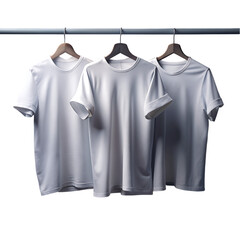 Blank T-shirt hanging on a hanger