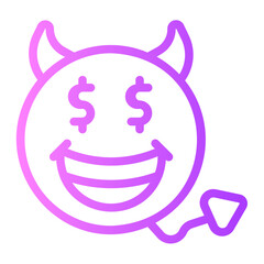 devil gradient icon