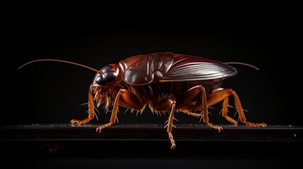 Cockroach Intrusion on solid background.