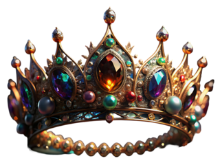 beautiful gems stones embed crown