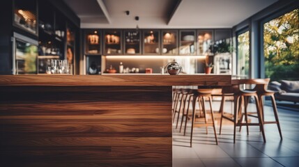 bar blurred home interior wood