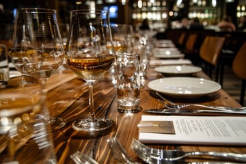 Sophisticated Urban Whisky Dinner with Elegant Tableware