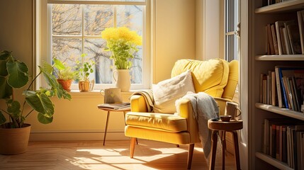 cozy yellow chair