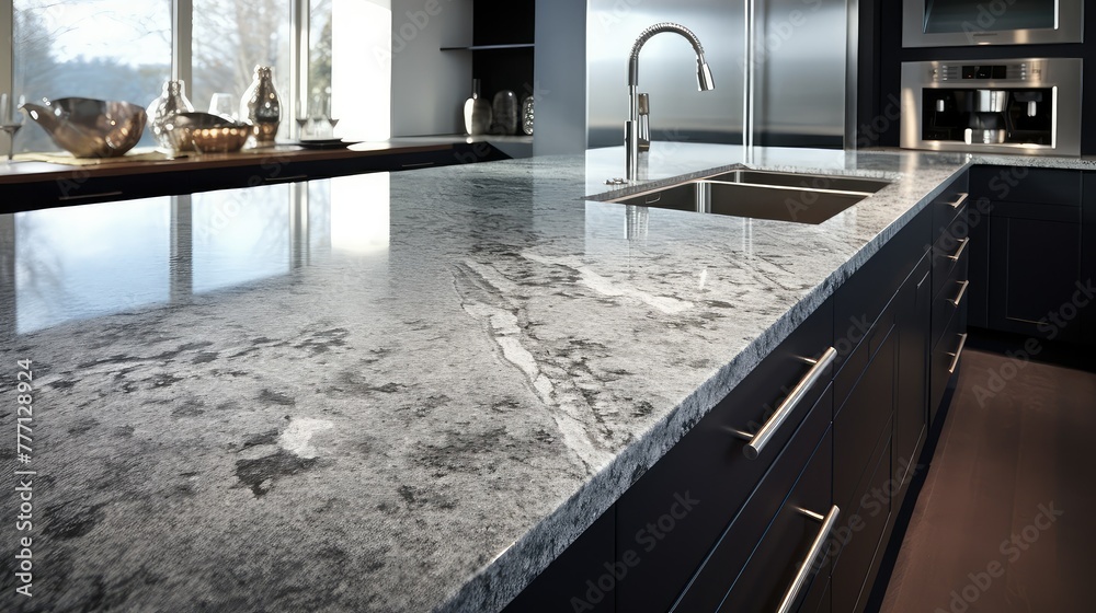 Wall mural countertop granite gray