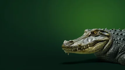 Foto op Aluminium Powerful Crocodile Close-Up on solid background. © flow