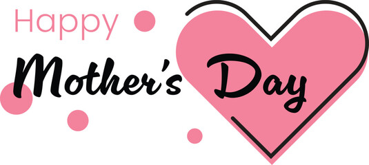 Happy Mother's Day Calligraphy Background . Handmade calligraphy vector illustration . Happy Mother's Day Calligraphy card