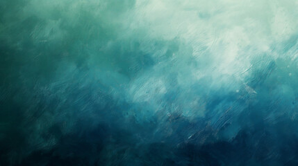 Turquoise Abstract Texture, Brush Strokes, Cool Tones, Artistic Background with Copy Space - obrazy, fototapety, plakaty
