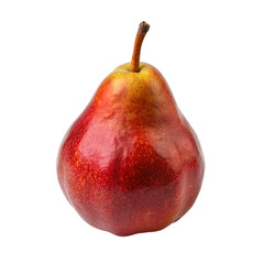 Red pear isolated on transparent background.