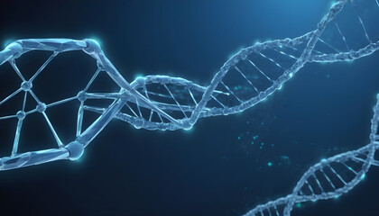 DNA molecules Polygonal wireframe futuristic image 9