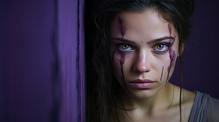 fear violence domestic purple