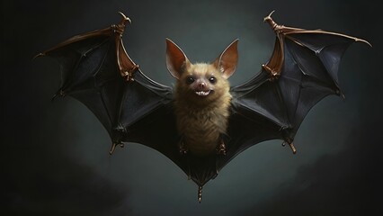 Bat on dark background
