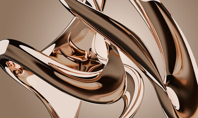 Elegant Rose Gold, Abstract Metallic Background 