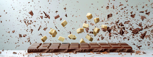 Delicious chocolate texture, sweet and gourmet concept, abstract food background