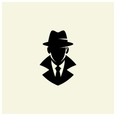 detective mafia silhouette hat spies
